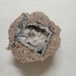 Natural Geode Stone 3 1/2" x 3", 7oz.